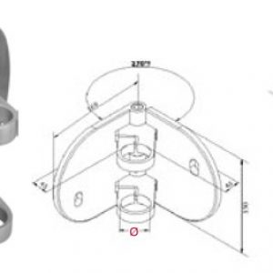 Support d'angle pour tube