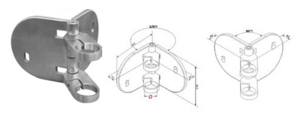 Support d'angle pour tube