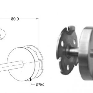 Support de rampe fixe- inox