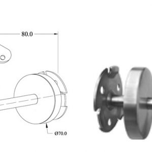 Support de rampe réglable- inox