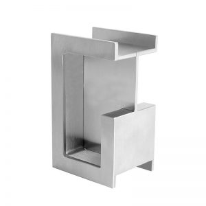 Poignée inox rectangulaire pour porte coulissante