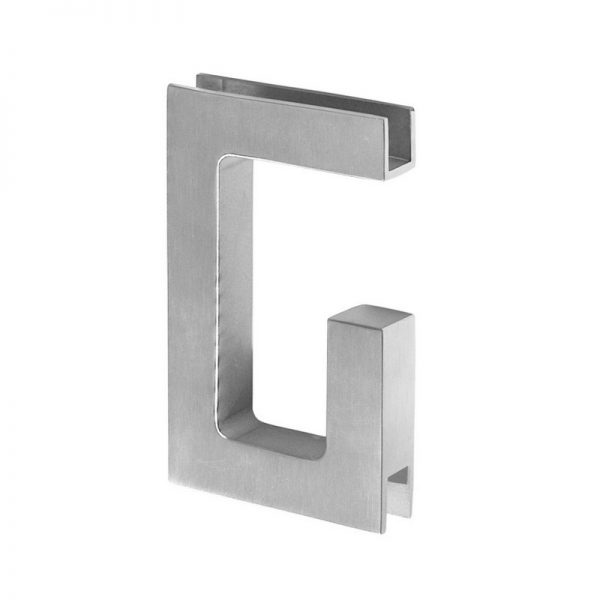 Poignée inox rectangulaire pour porte coulissante