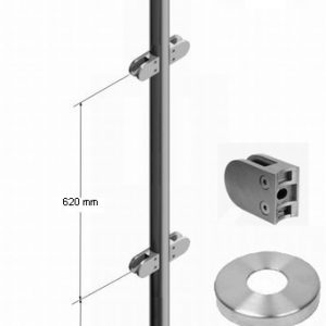 Poteau inox Intermédiaire